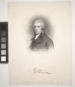 Richard Brinsley Sheridan, graverad av W. Read (1824-1837) av Joshua (after) Reynolds