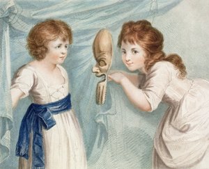 Masken, graverad av Luigi Schiavonetti (1765-1810), pub. av T. Simpson och Darling & Thompson