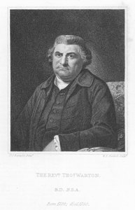 Pastor Thomas Warton, engelsk litteraturhistoriker kritiker och poet (gravyr) av Joshua (after) Reynolds