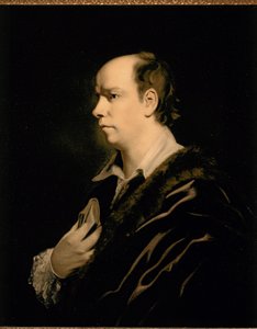 Oliver GOLDSMITH, Porträtt ca 1770 (olja på duk) av Joshua (studio of) Reynolds