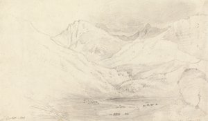 Valley of Nant Ffrancon, Caernarvonshire av Joshua Cristall