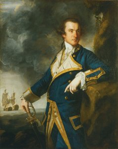 Amiral Alexander Hood av Joshua Reynolds