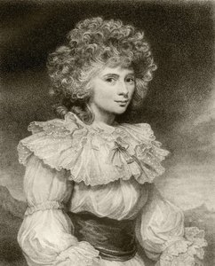Elizabeth Cavendish, hertiginna av Devonshire, graverad av F. Bartolozzi, från 