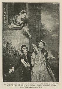 Lady Sarah Lennox, Lady Susan Strangways och Charles James Fox när de var unga, på Holland House av Joshua Reynolds