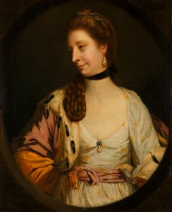 ""Lady Sondes"" Målning av Sir Joshua Reynolds (1732-1792) - 1764 - Olja på duk Dim 76,4x60,3 cm Museo Lazaro Galdiano, Madrid av Joshua Reynolds