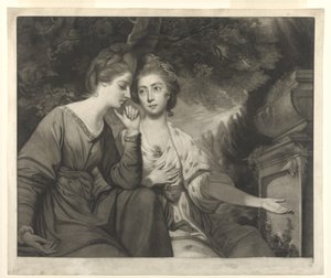 Mrs. Harriet Bouverie och Mrs. Frances Ann Crewe, graverade av Giuseppe Marchi, 1770 av Joshua Reynolds