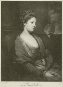 Porträtt av Kitty Fisher (gravyr) av Joshua Reynolds