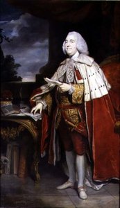 Porträtt av Robert Marsham, andre baron Romney och andra ordförande för sällskapet av Joshua Reynolds