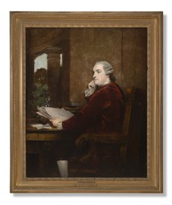 Porträtt av William Henry Cavendish Bentinck, 3:e hertig av Portland vid hans skrivbord, 1771 av Joshua Reynolds