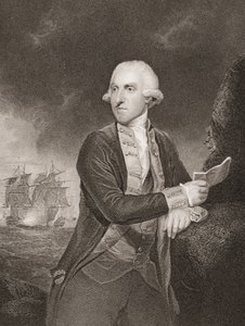 Samuel Hood, 1st Viscount Hood, illustration från 