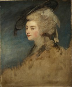 Studie av Georgiana Spencer (olja på duk) av Joshua Reynolds