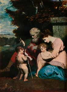 Den heliga familjen med spädbarnet St John, 1788-9 av Joshua Reynolds