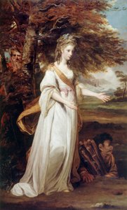 Hon Mrs Tollemache som "Miranda" av Joshua Reynolds