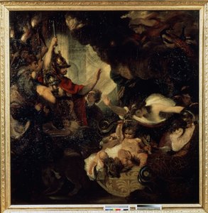 Spädbarnet Hercules ströp ormarna, 1786-88 av Joshua Reynolds