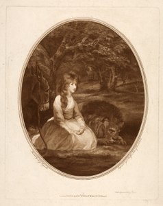 Miss Elizabeth Beauclerc som Una, graverad av Thomas Watson (1748-81) (etsat stipple)