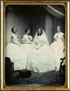 A Bride and Her Bridesmaids, 1851 eller senare.