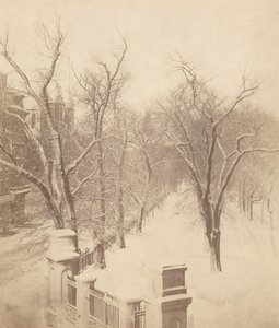 Boston Common Snow Scene,1850-talet (foto)