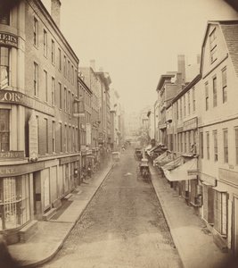 School Street, Boston, 1850-talet.