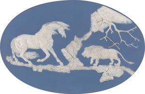 Horse Frightened by a Lion Avsnitt A, modellerad 1780.