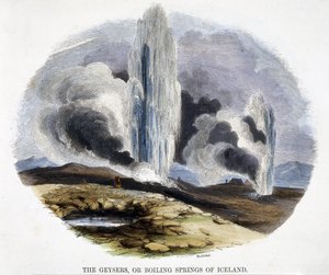 Gejsrarna, eller Islands kokande källor, från Phenomena of Nature, 1849