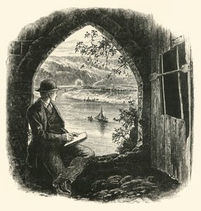 The Wye, från Chepstow Castle, 1870-talet. av Josiah Wood Whymper