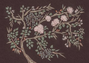 Rosa blommande träd av Josie George