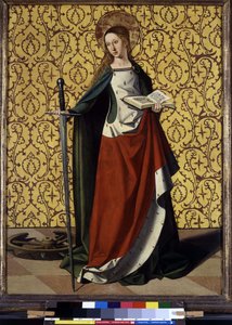 Altartavlans baksida: St. Katarina av Alexandria