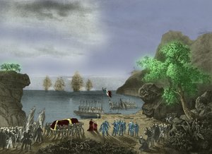 Napoleons kista lämnar St Helena av Josse Photo