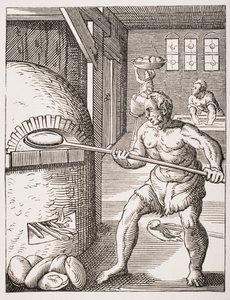 Bagaren. 1800-talsreproduktion av 1500-talet (gravyr)