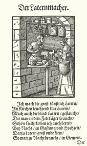 The Lantern Maker (gravyr) av Jost (after) Amman