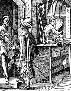 Harquebusier eller handvapentillverkare, c1559-1591 av Jost Amman
