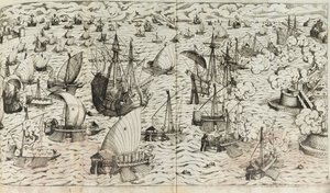 Illustration från krigsboken av Leonhard Fronsperger, 1571. av Jost Amman