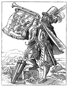 Militär trumpetare, 1500-talet 1849. av Jost Amman