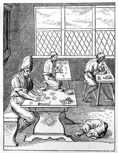 Nål- och nålmakare, c1559-1591 av Jost Amman