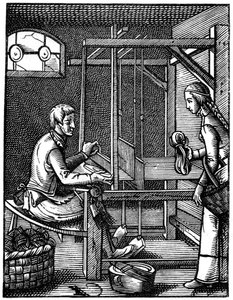 The Weaver, 1500-talet, 1870. av Jost Amman
