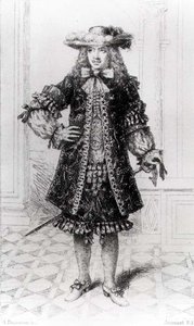 Moliere (1622-73) graverad av B. Damman av Jouaust Jouaust