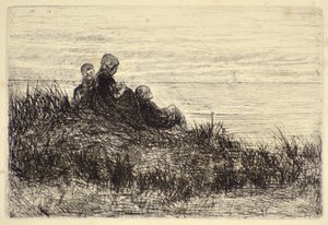 Kväll på stranden (etsning)
