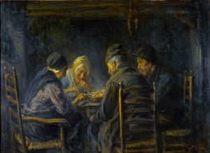 Potatisätare - Potatisätarna - Målning av Jozef Israels (1824-1911) - ca. 1902 - Olja på duk - 119,5x151 - Gemeentemuseum Den Haag