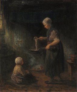 Pannkakorna, ca. 1875 (olja på tyg) av Jozef (1824 1911) Israels