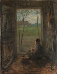 En Laren-scen En scen av livet i Laren av Jozef Israëls