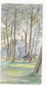 Park med hästfigurer av Jozef Israëls