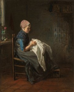Den lilla sömmerskan av Jozef Israëls