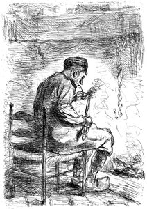 Rökaren, c1880-1882 av Jozef Israëls