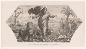 Skapandet av djuren Fecit deus bestias terrae (titel på objekt) Skapande (serietitel) av Jozef Karel De Meulemeester