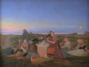 Midsommarafton. Sjuka människor som sover på S:t Helenas grav i Tisvilde av Jørgen V. Sonne