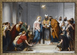 Jungfru Marias bröllop. Studie till komposition av kyrkan Notre-Dame-de-Lorette, ca 1833 (olja på duk)