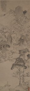 Landskap i stil med Wen Zhengming av Ju Jie