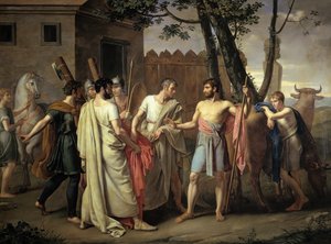 Cincinnatus lämnar plogen, ca 1806 (olja på duk) av Juan Antonio Ribera y Fernández