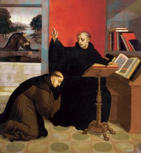 Saint Benedict of Nursia välsignar Saint Maurice