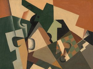 Glas och schackbräde av Juan Gris